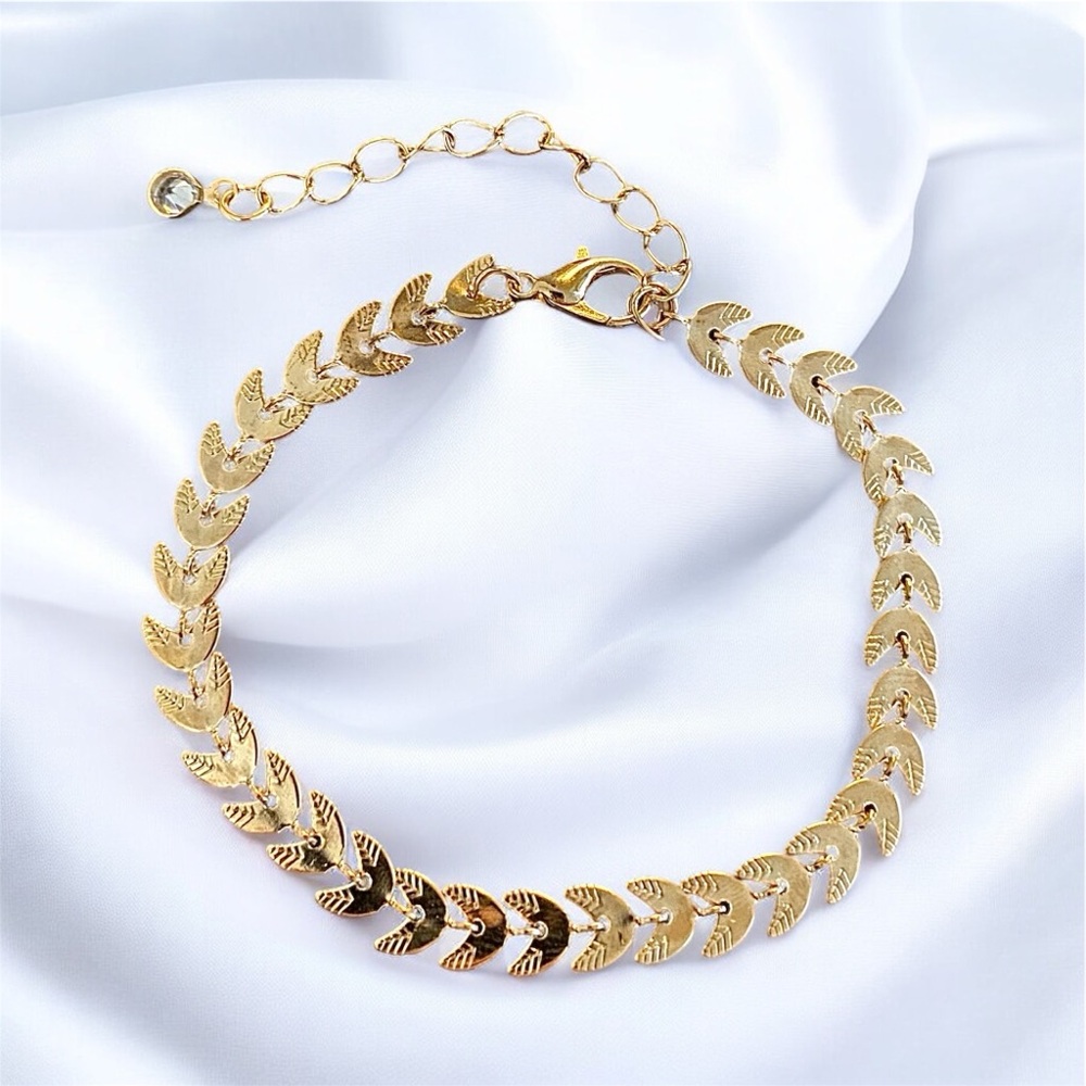 14k gold plated 6.5 inch bracelet with 2 inch extender bracelet - CLEARANCE! - Picture 2 of 5